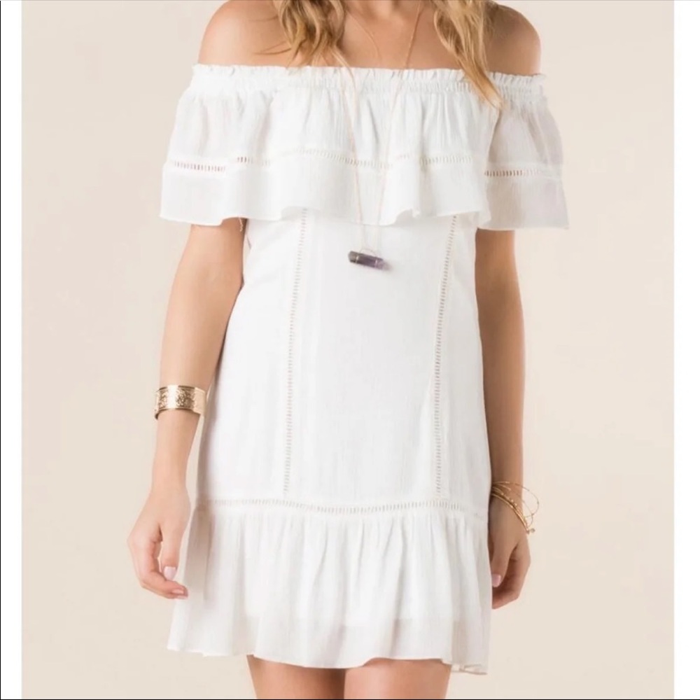 NWOT Francesca’s Off the Shoulder Dress